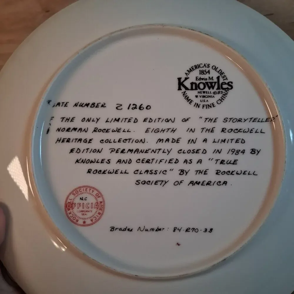 Set Of 3 Norman Rockwell Collector Plates Limited Edition Knowles Collection